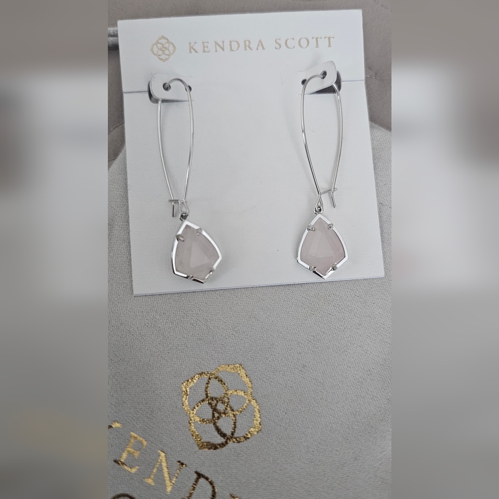 Kendra Scott Carrine RHD Earrings New  Rose Quartz